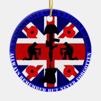 Ornamento De Cerâmica Of caem em Remembrance our UK Heroes