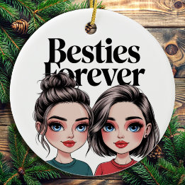 Ornamento De Cerâmica Oferta de Natal do Melhor Amigo do BFF para Bestie