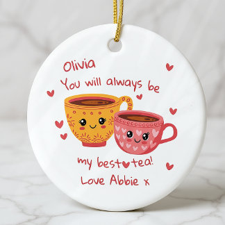 Ornamento De Cerâmica Oferta Personalizada de Foto Bestie
