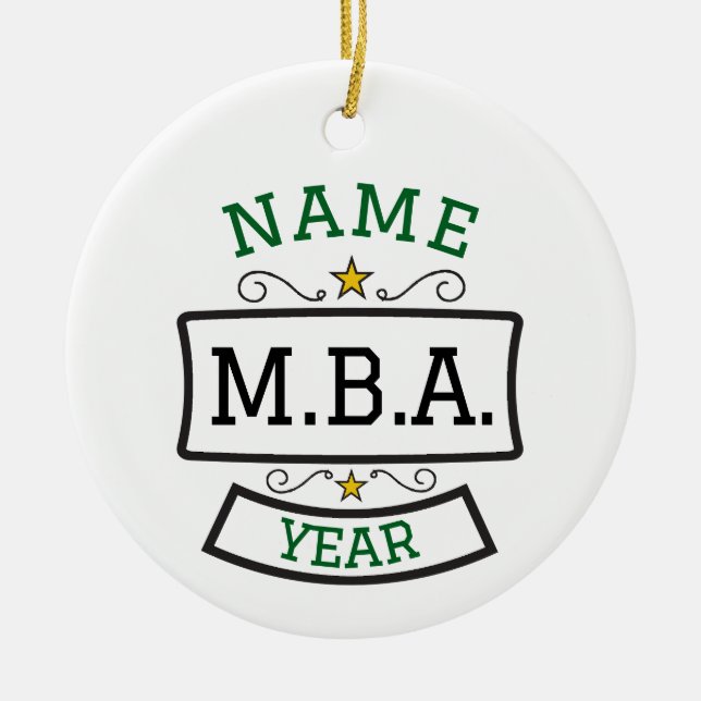 Ornamento De Cerâmica Oferta Personalizada de Graduação MBA (Frente)