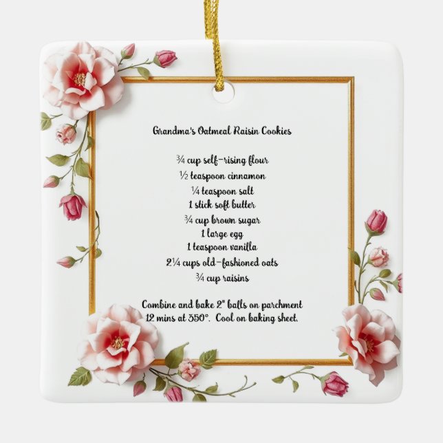 Ornamento De Cerâmica Oferta personalizável de biscoitos de elevação de  (Frente)