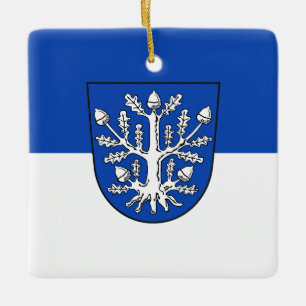 Ornamento De Cerâmica Offenbach Principal símbolo da bandeira da cidade 