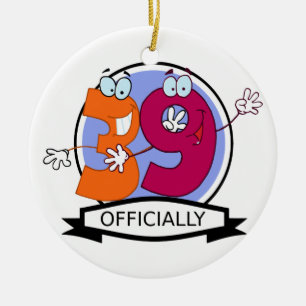 Ornamento De Cerâmica Oficialmente bandeira de 39 aniversários