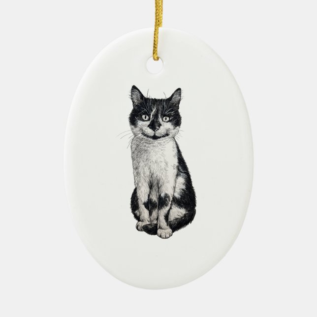 Ornamento De Cerâmica Ogie, o gato (Frente)