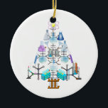 Ornamento De Cerâmica Oh Chemistry, Oh Chemist Tree<br><div class="desc">A special ceramic ornament to decorate your Christmas tree, a lovely keepsake for years to come. This ornament is available in several shapes and sizes. The lovely design covers both sides, you can opt to remove it from one side to make room for your personal text message. Click the CUSTOMIZE...</div>