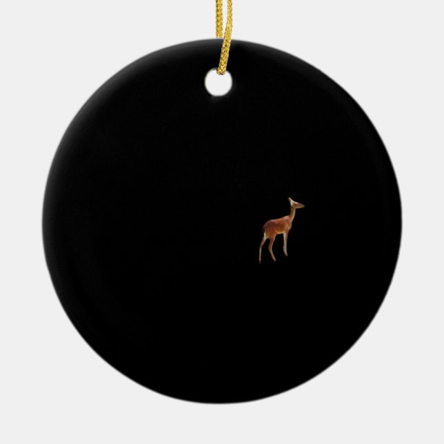 Ornamento De Cerâmica Oh Deer Minimal Design Ornament (Frente)