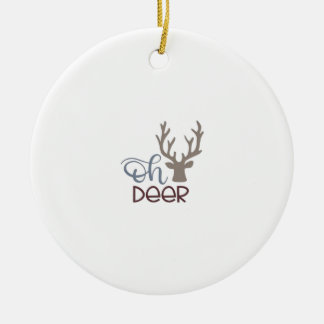 Ornamento De Cerâmica Oh Deer Retro Classic Design Ornament