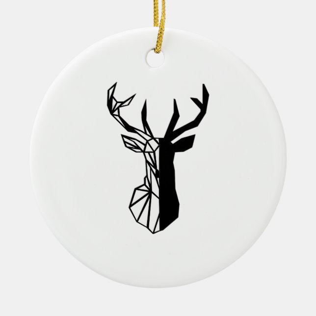 Ornamento De Cerâmica Oh Deer Soft Minimal Vibe (Frente)