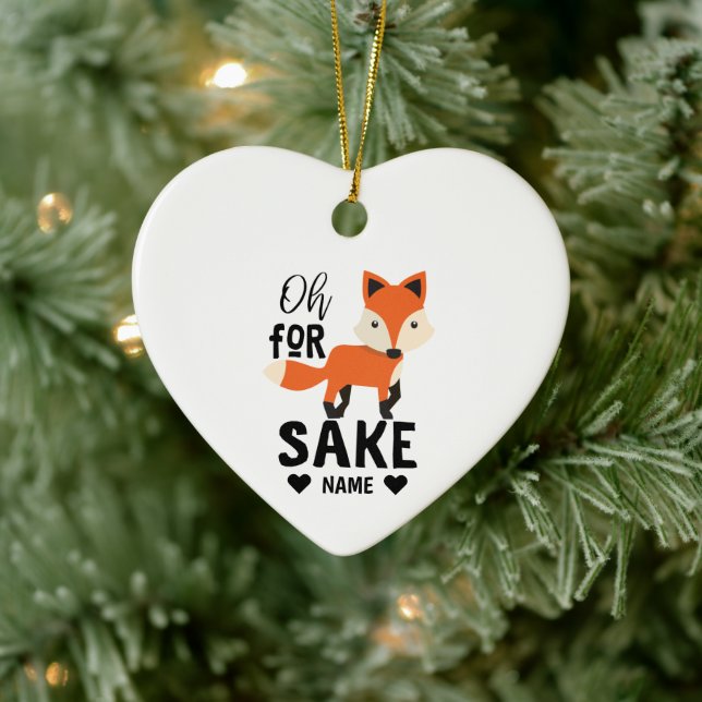 Ornamento De Cerâmica Oh Para Fox Sake (Árvore)