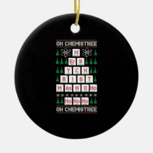 Ornamento De Cerâmica oh químico Químico Ciência Natal