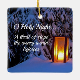 Ornamento De Cerâmica "Oh Santa Noite" Amo Carol de Natal