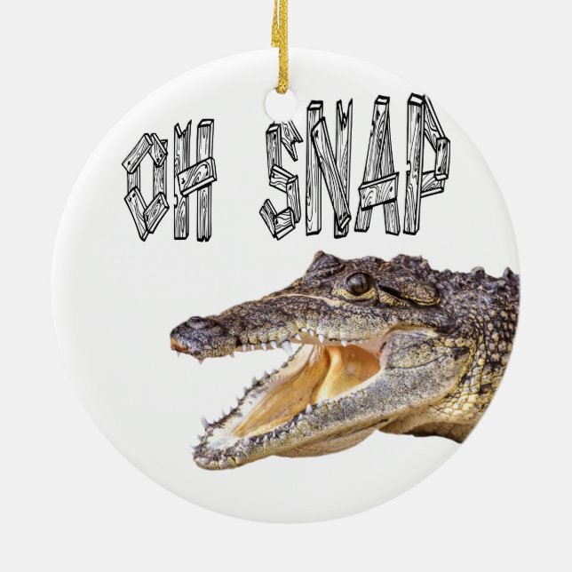 Ornamento De Cerâmica OH SNAP - Gator Irritado (Traseira)