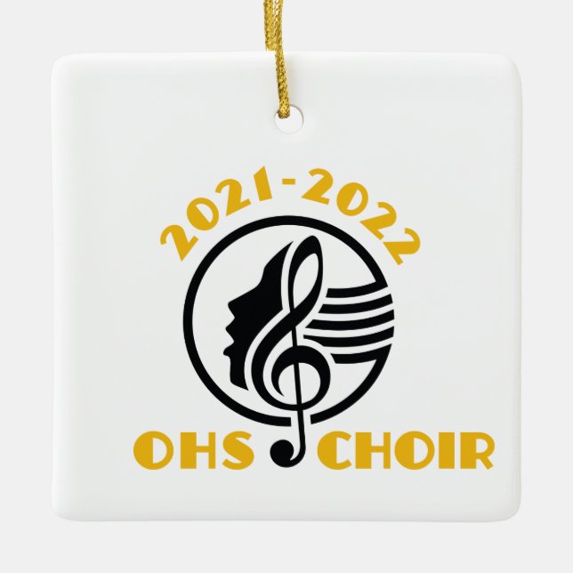 Ornamento De Cerâmica OHSChoir 2021-2022 (Frente)
