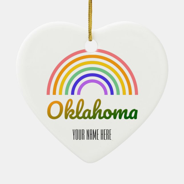 Ornamento De Cerâmica Oklahoma - Osu Cow boys - Pistola Pete (Verso)