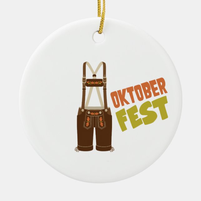 Ornamento De Cerâmica Oktoberfest (Frente)