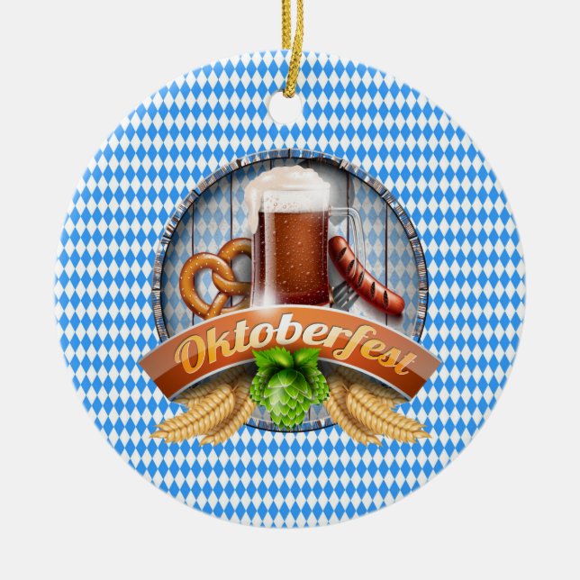 Ornamento De Cerâmica Oktoberfest Ornament (Frente)