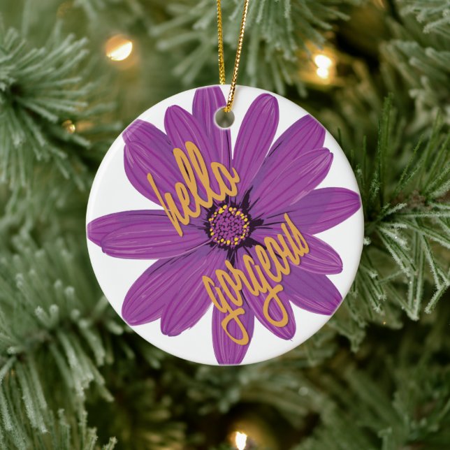 Ornamento De Cerâmica Olá, Gorgeous (Árvore)