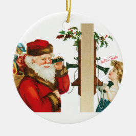 Ornamento De Cerâmica Olá Papai Noel