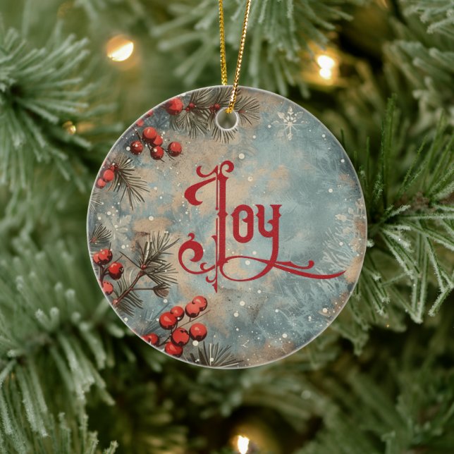 Ornamento De Cerâmica Old Victorian Rustic Family Personalized (Árvore)