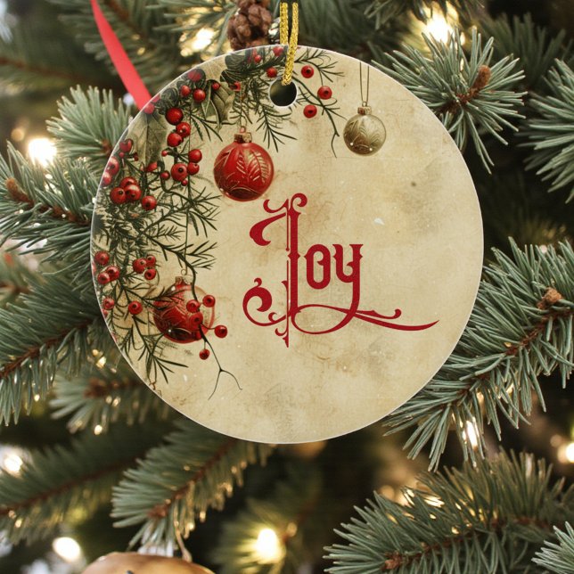 Ornamento De Cerâmica Old Victorian Rustic Family Personalized (Criador carregado)