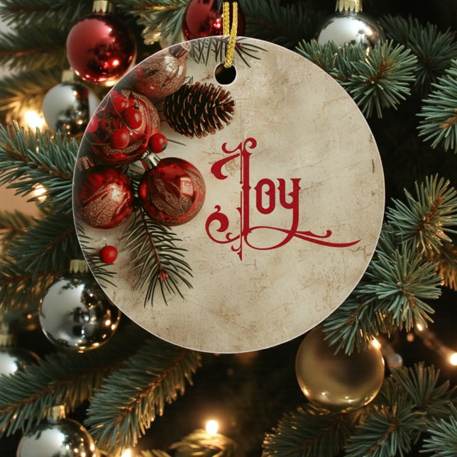 Ornamento De Cerâmica Old Victorian Rustic Family Personalized (Criador carregado)