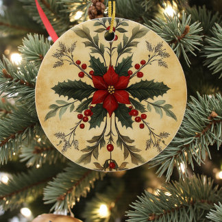 Ornamento De Cerâmica Old Victorian Rustic Family Personalized