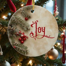 Ornamento De Cerâmica Old Victorian Rustic Family Personalized