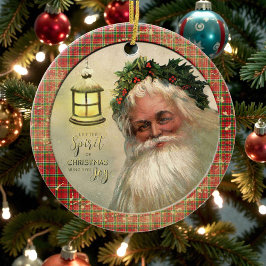 Ornamento De Cerâmica Old Victorian Rustic Family Personalized