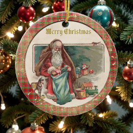 Ornamento De Cerâmica Old Victorian Rustic Family Personalized