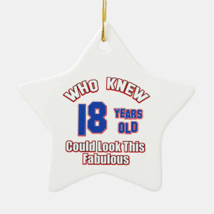 Ornamento De Cerâmica Olhar das pessoas de 18 anos fabuloso