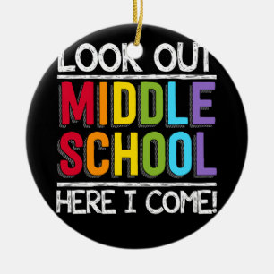Ornamento De Cerâmica Olhe para a Escola do Meio Aqui Eu Vim