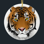 Ornamento De Cerâmica Olhos de Tigre<br><div class="desc">Olhos de Tigre. Designs em produtos para o lar,  papelaria e muitos outros produtos, </div>