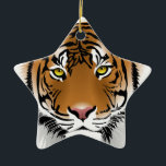 Ornamento De Cerâmica Olhos de Tigre<br><div class="desc">Olhos de Tigre. Designs em produtos para o lar,  papelaria e muitos outros produtos, </div>