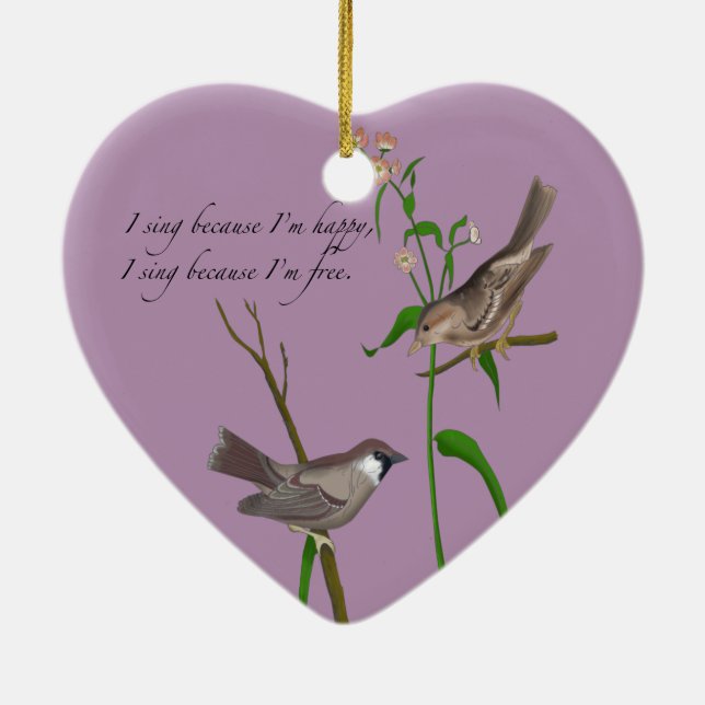 Ornamento De Cerâmica Olhos no Sparrow (Verso)