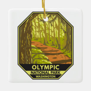 Ornamento De Cerâmica Olimpiadas National Park Hoh RainForest Washington