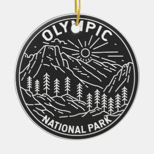Ornamento De Cerâmica Olimpiadas National Park Washington Monoline 