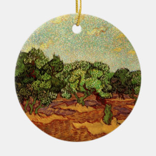 Ornamento De Cerâmica Oliveiral, Céu Azul Pálido por Vincent van Gogh