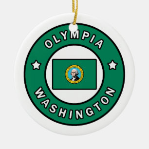 Ornamento De Cerâmica Olympia Washington