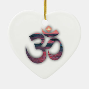 Ornamento De Cerâmica OM No Oceano Yoga