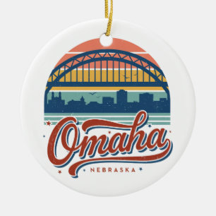 Ornamento De Cerâmica Omaha Nebraska Ponte Bob Kerrey