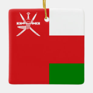 Ornamento De Cerâmica Oman Flag