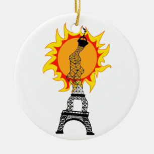 Ornamento De Cerâmica Onda de calor em Paris em 2019