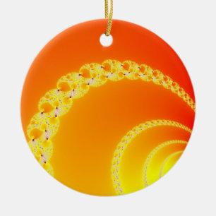 Ornamento De Cerâmica Ondas de Som Arte Fractal