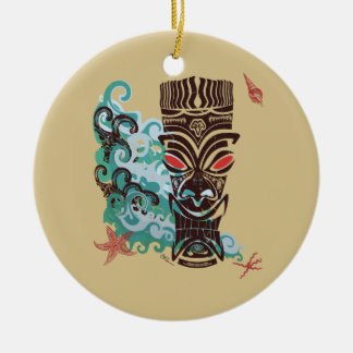 Ornamento De Cerâmica Ondas de TIki