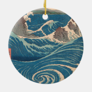 Ornamento De Cerâmica Ondas Japonesas Naruto Redemoinho Oceano Arte