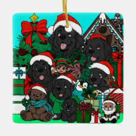 Ornamento De Cerâmica Onde está (Waldo) Newfy? (vermelho)