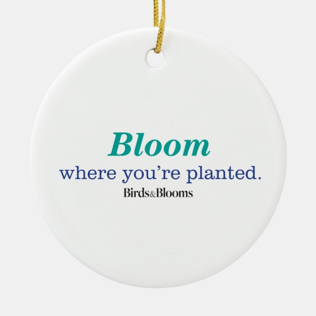 Ornamento De Cerâmica Onde você é plantado (Frente)