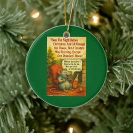 Ornamento De Cerâmica One Drunken' Mouse – Christmas Card Chaos