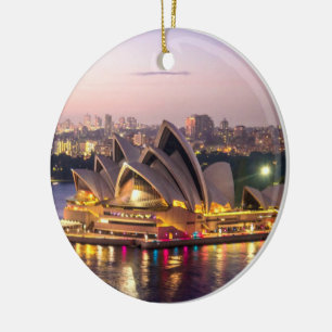 Ornamento De Cerâmica Ópera de Sydney à noite