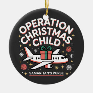 Ornamento De Cerâmica Operação Bolsa de Natal Infantil